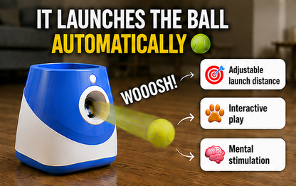 Automatic Ball  Launcher Machine-  Hands Free System with 3 Distance Levels