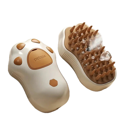 3-in-1 Electric Steam Pet Brush – Cat & Dog Grooming Comb with Spray